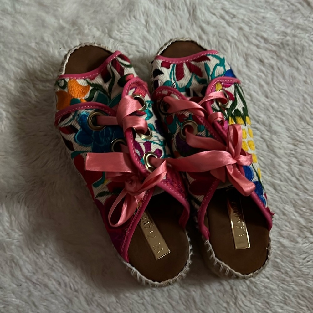 Colorful espadrille like shoes
